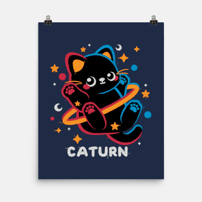 Caturn Embroidery Patch-None-Matte-Poster-NemiMakeit