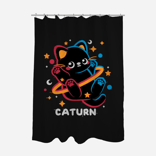 Caturn Embroidery Patch-None-Polyester-Shower Curtain-NemiMakeit