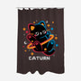 Caturn Embroidery Patch-None-Polyester-Shower Curtain-NemiMakeit