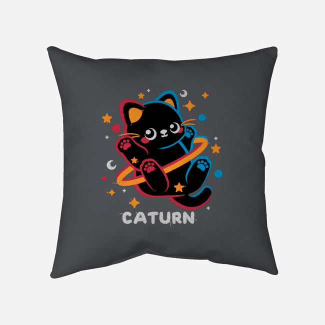 Caturn Embroidery Patch-None-Non-Removable Cover w Insert-Throw Pillow-NemiMakeit