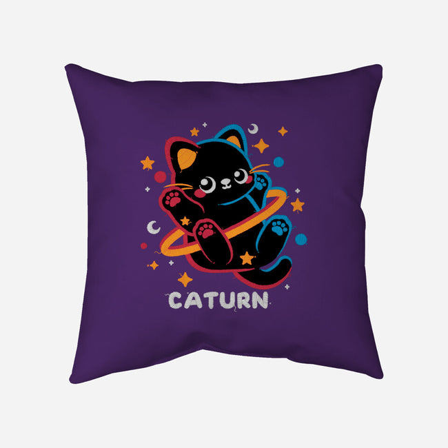 Caturn Embroidery Patch-None-Non-Removable Cover w Insert-Throw Pillow-NemiMakeit