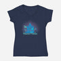 Haunted Mansion-Womens-V-Neck-Tee-Samuel