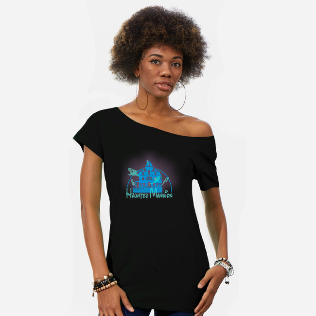 Haunted Mansion-Womens-Off Shoulder-Tee-Samuel