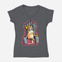 Queen Mom-Womens-V-Neck-Tee-nickzzarto