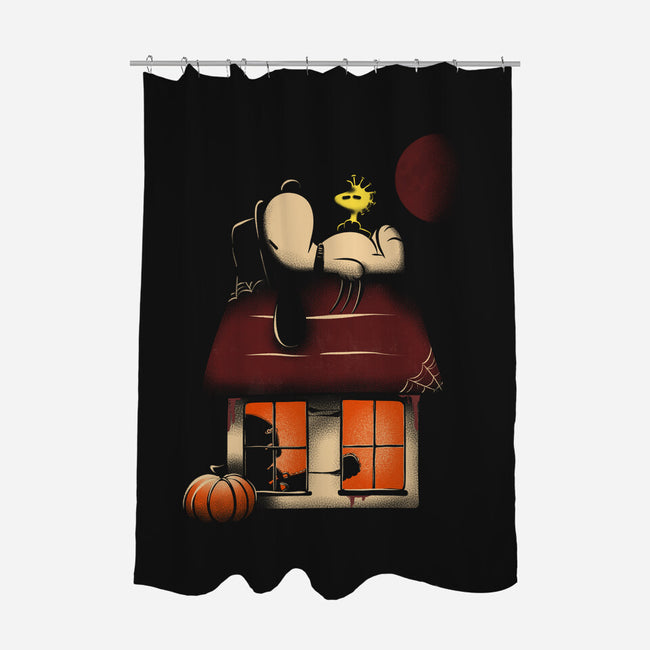 House Of Horrors-None-Polyester-Shower Curtain-OnlyColorsDesigns