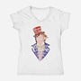 To Pure Imagination-Womens-V-Neck-Tee-Aarons Art Room