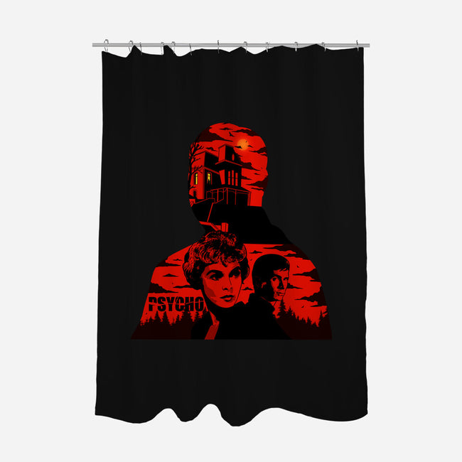 Psycho In A Motel-None-Polyester-Shower Curtain-Tri haryadi
