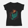 Magic Dice-Womens-V-Neck-Tee-marsdkart