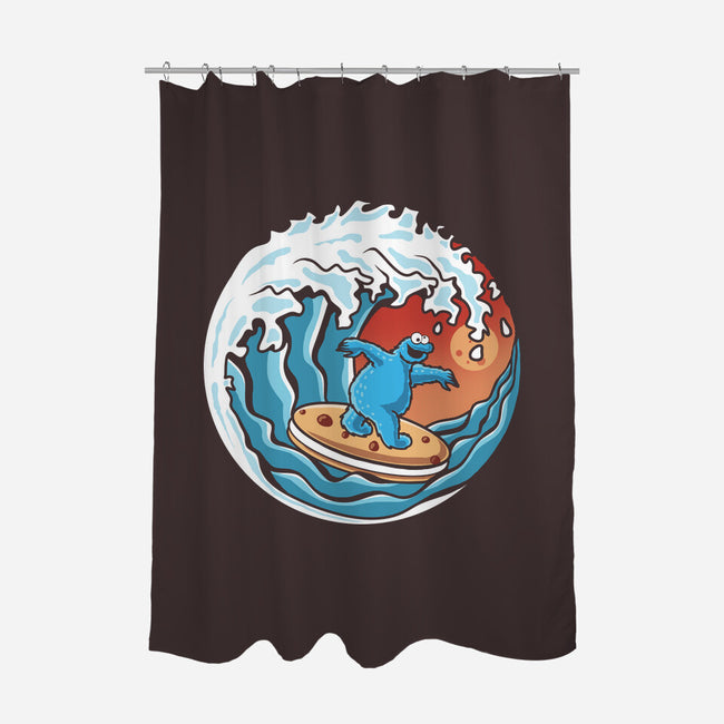 Cookie Surfing-None-Polyester-Shower Curtain-erion_designs