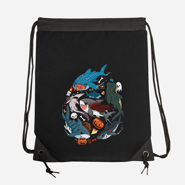 Halloween Sharks-None-Drawstring-Bag-Vallina84