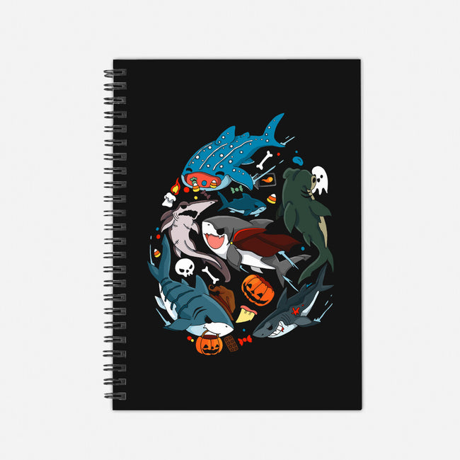 Halloween Sharks-None-Dot Grid-Notebook-Vallina84