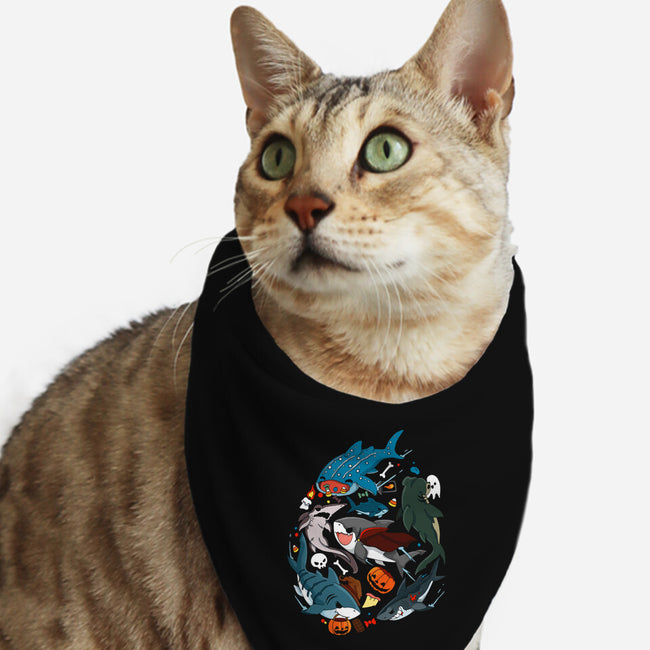 Halloween Sharks-Cat-Bandana-Pet Collar-Vallina84