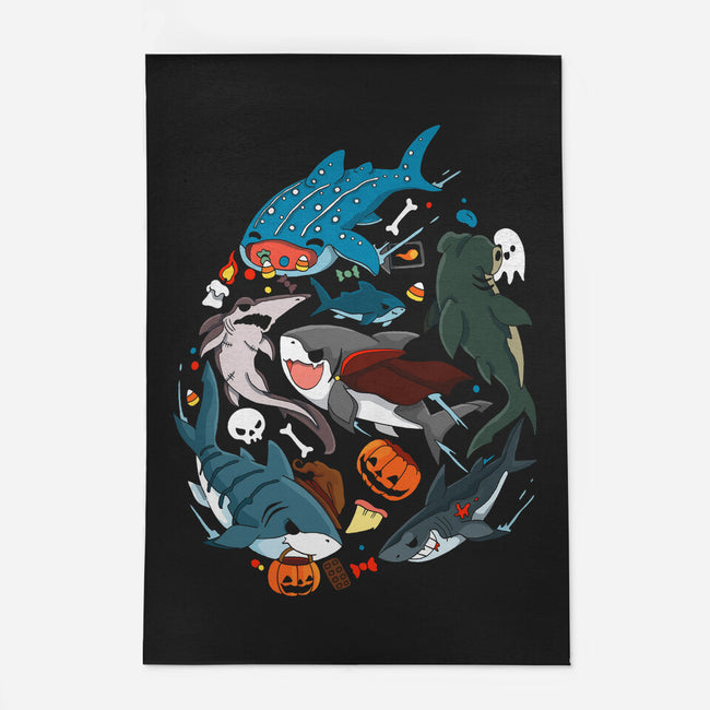 Halloween Sharks-None-Outdoor-Rug-Vallina84