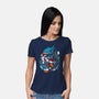 Halloween Sharks-Womens-Basic-Tee-Vallina84