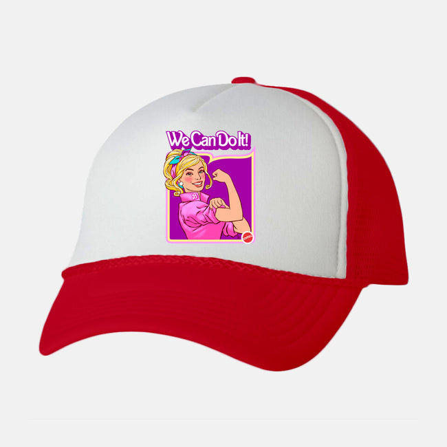 Barbie Can Do It-Unisex-Trucker-Hat-hugohugo
