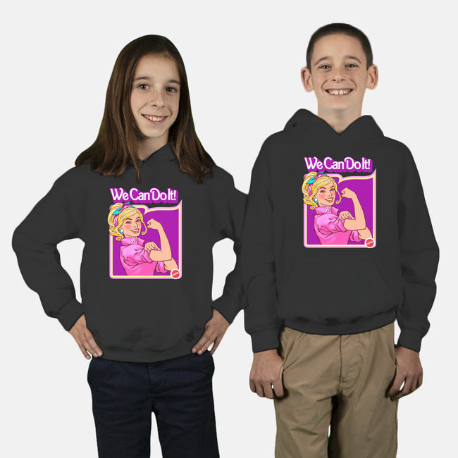 Barbie Can Do It-Youth-Pullover-Sweatshirt-hugohugo