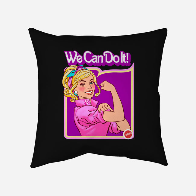 Barbie Can Do It-None-Non-Removable Cover w Insert-Throw Pillow-hugohugo