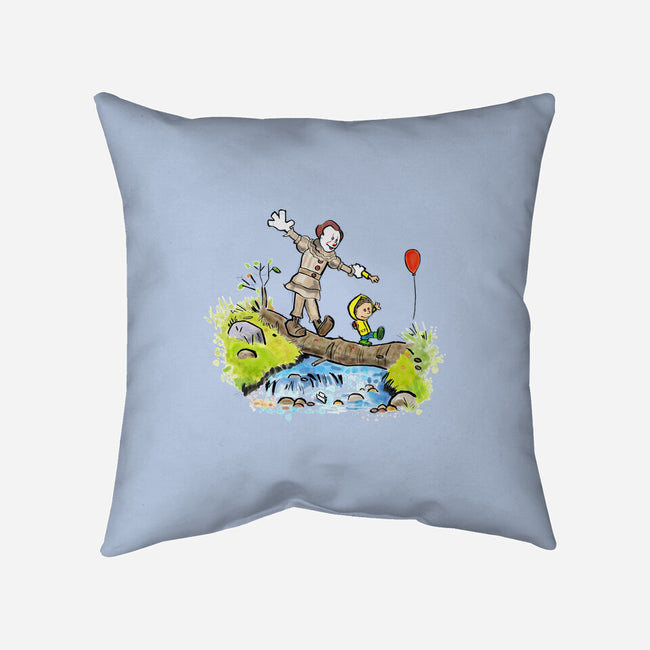 Pennywise And Georgie-None-Non-Removable Cover w Insert-Throw Pillow-matthew benkner