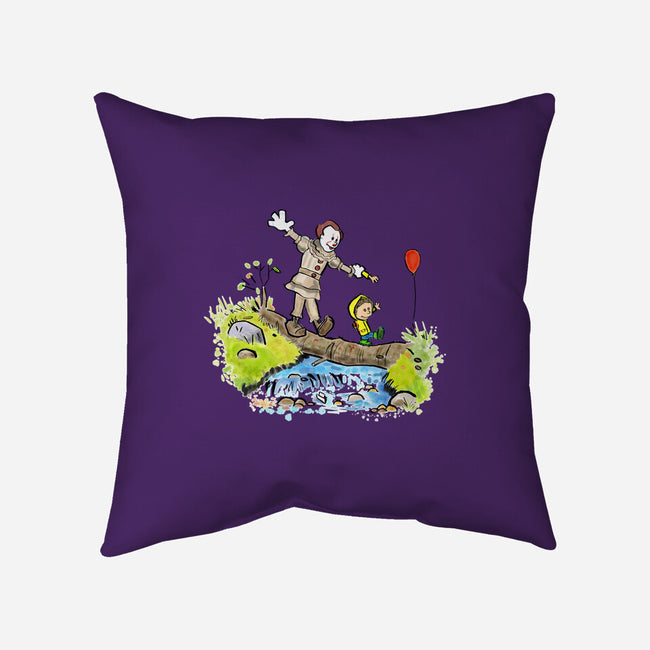 Pennywise And Georgie-None-Removable Cover w Insert-Throw Pillow-matthew benkner