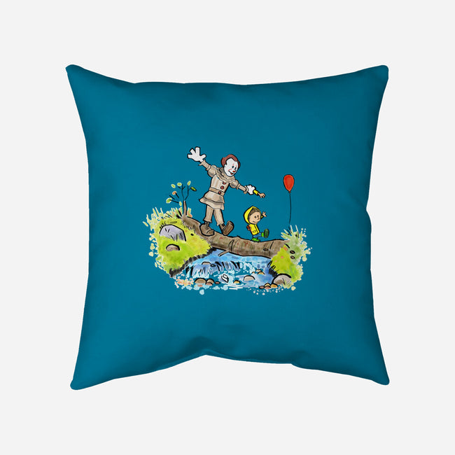 Pennywise And Georgie-None-Removable Cover-Throw Pillow-matthew benkner