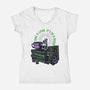 Dark Books-Womens-V-Neck-Tee-momma_gorilla