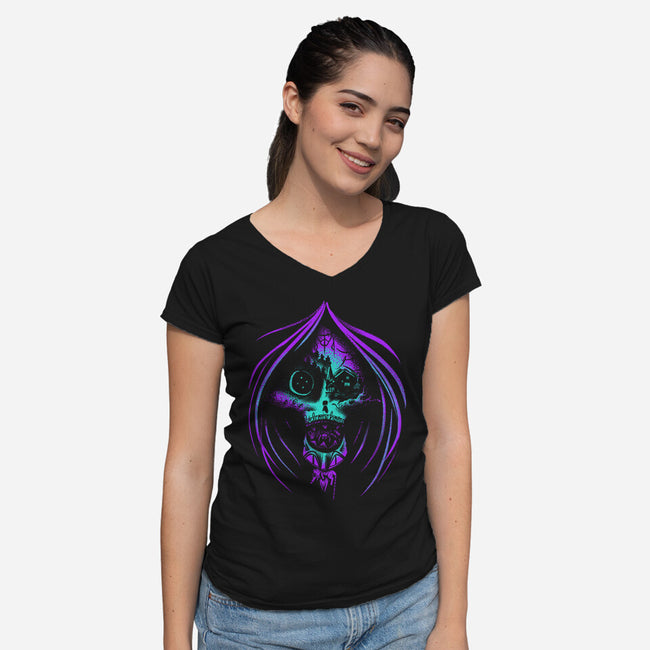 Welcome Home-Womens-V-Neck-Tee-Aarons Art Room