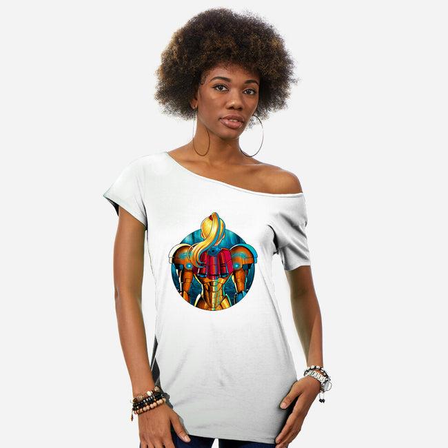 Galactic Autumn-Womens-Off Shoulder-Tee-Bruno Mota