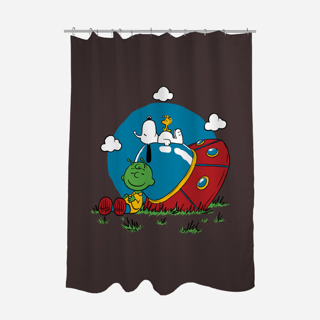 Beagle Dog Extraterrestrial-None-Polyester-Shower Curtain-Studio Mootant