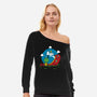 Beagle Dog Extraterrestrial-Womens-Off Shoulder-Sweatshirt-Studio Mootant