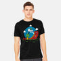 Beagle Dog Extraterrestrial-Mens-Heavyweight-Tee-Studio Mootant