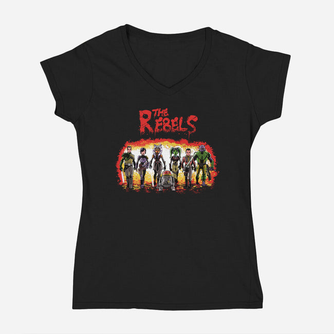 The Rebels-Womens-V-Neck-Tee-zascanauta