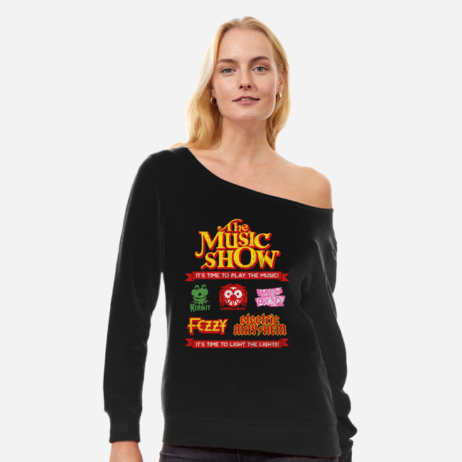 Muppetfest-Womens-Off Shoulder-Sweatshirt-MJ