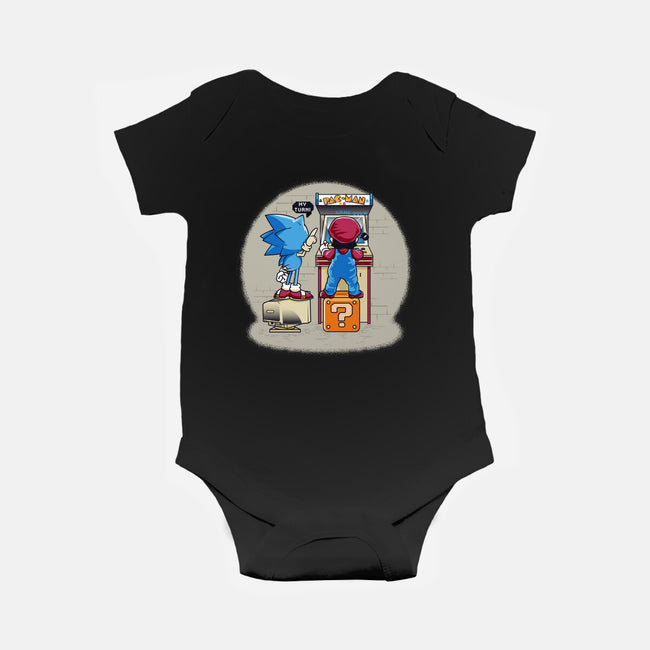 Sonic And Mario-Baby-Basic-Onesie-Thiagor6