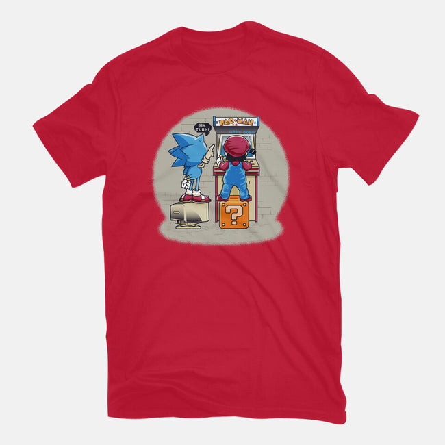 Sonic And Mario-Unisex-Basic-Tee-Thiagor6