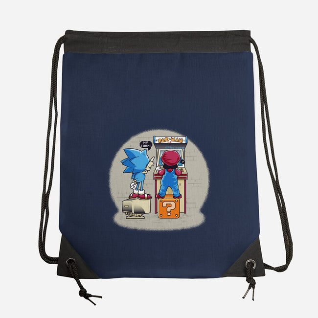 Sonic And Mario-None-Drawstring-Bag-Thiagor6