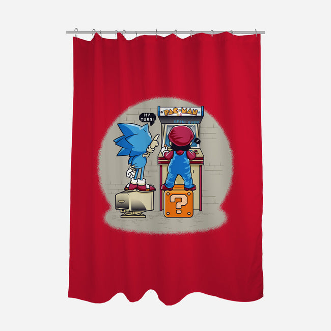 Sonic And Mario-None-Polyester-Shower Curtain-Thiagor6