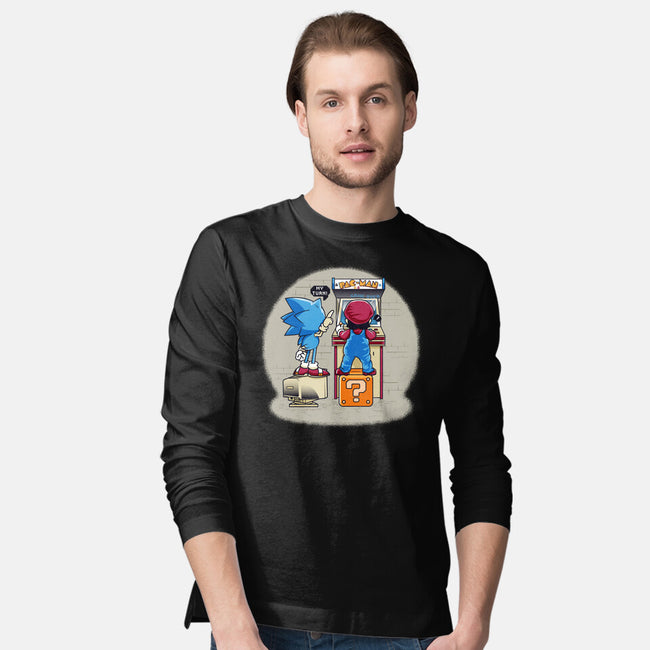 Sonic And Mario-Mens-Long Sleeved-Tee-Thiagor6