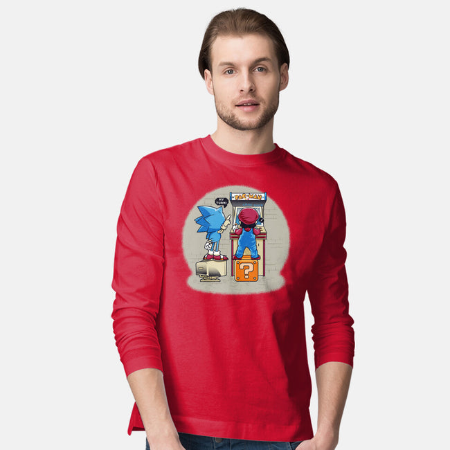 Sonic And Mario-Mens-Long Sleeved-Tee-Thiagor6