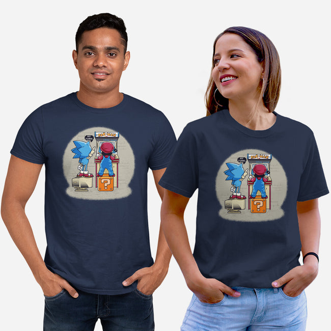 Sonic And Mario-Unisex-Basic-Tee-Thiagor6