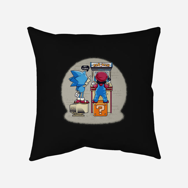 Sonic And Mario-None-Non-Removable Cover w Insert-Throw Pillow-Thiagor6