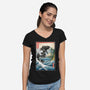 The King At Satta-Womens-V-Neck-Tee-DrMonekers