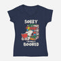 I'm Fully Booked-Womens-V-Neck-Tee-turborat14