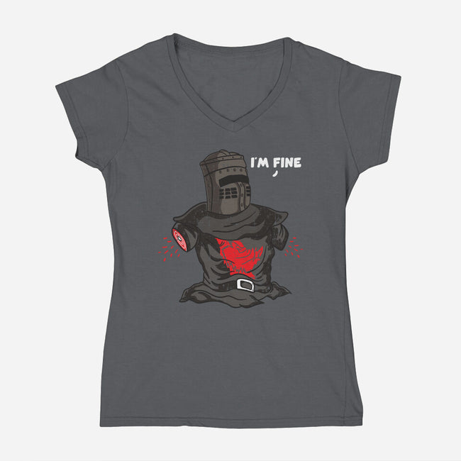 I'm Fine-Womens-V-Neck-Tee-turborat14