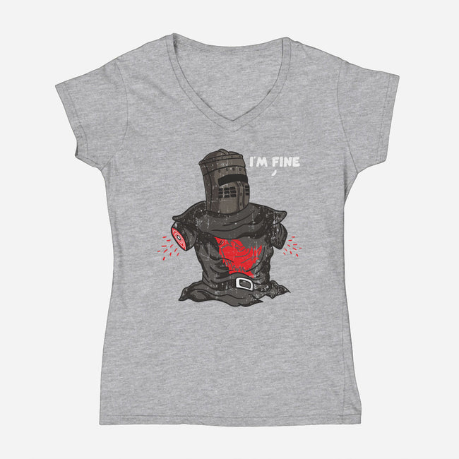 I'm Fine-Womens-V-Neck-Tee-turborat14