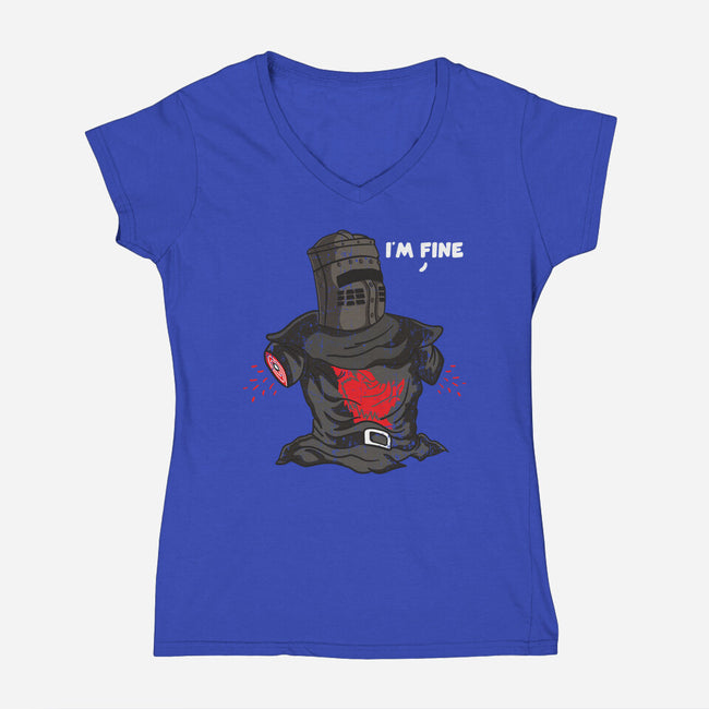 I'm Fine-Womens-V-Neck-Tee-turborat14