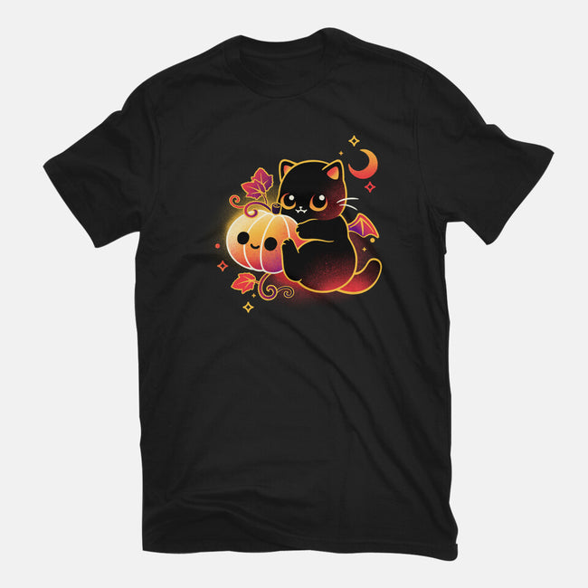 Demon Cat Halloween-Mens-Heavyweight-Tee-NemiMakeit