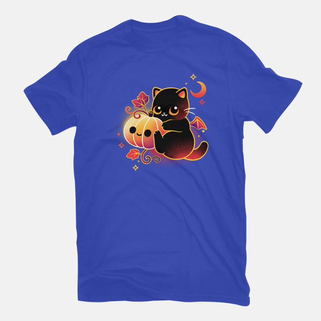 Demon Cat Halloween-Mens-Heavyweight-Tee-NemiMakeit