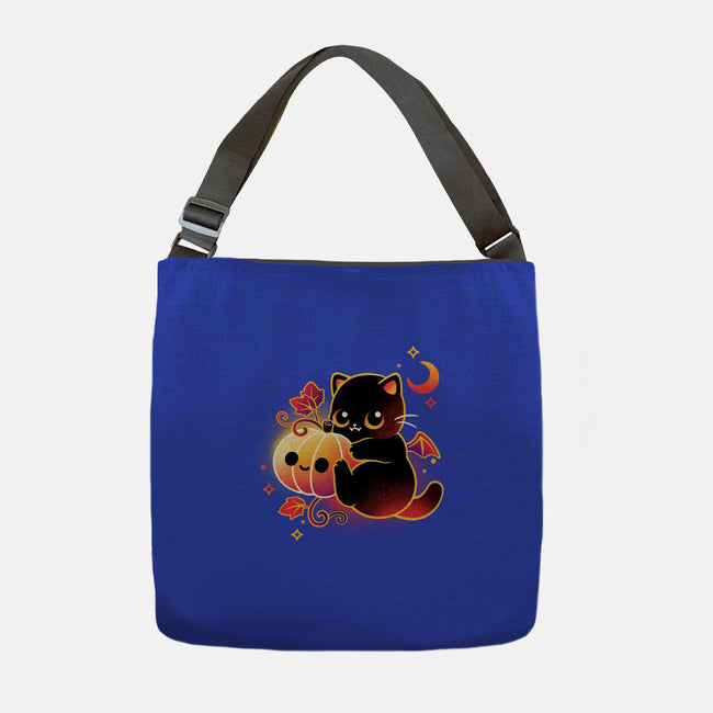 Demon Cat Halloween-None-Adjustable Tote-Bag-NemiMakeit