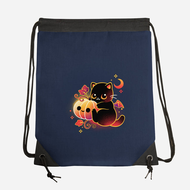 Demon Cat Halloween-None-Drawstring-Bag-NemiMakeit