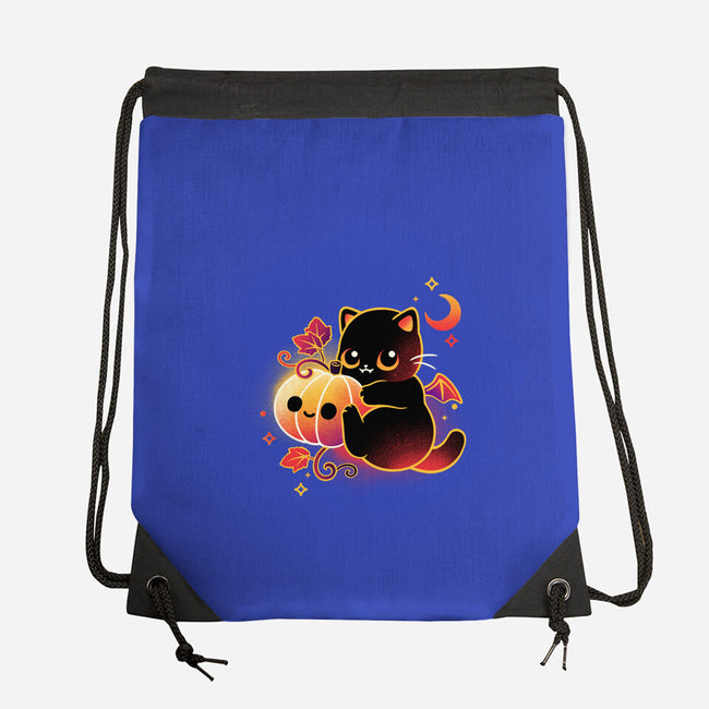 Demon Cat Halloween-None-Drawstring-Bag-NemiMakeit